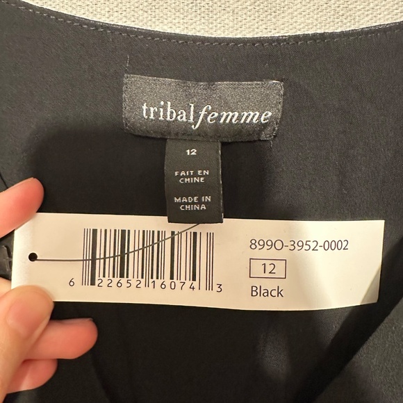 NWT Tribal Femme Lined Plisee Tie Dress - size 12 - Picture 9 of 9